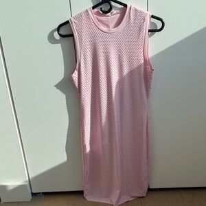 Good American Pink Rhinestone Sleeveless Dress Sz S
